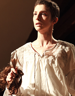 Jessica Boone stars as Ophelia in Hamlet the Prague Shakespeare Company
